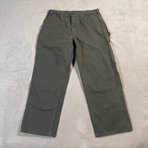 Carhartt Men's Pants Carpenter Canvas Straight‎ Leg Utility Casual  38x30 Gray
